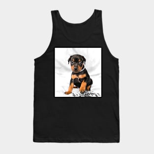 Black Miniature Pinscher Puppy Tank Top